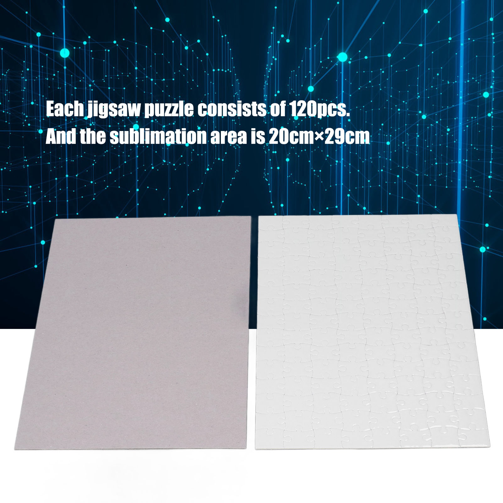 Printing Puzzle 10 Sets Blank  - огляд і ціна Puzzle Blank White